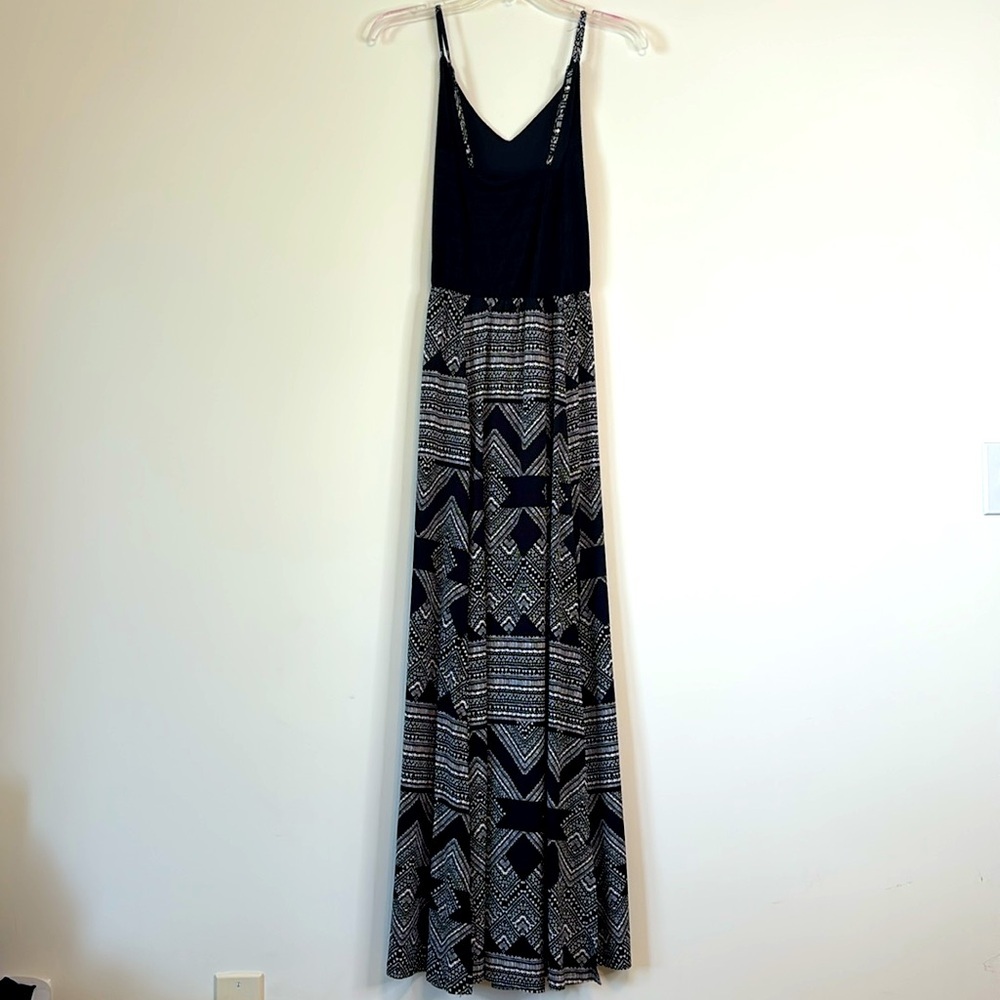 Maurices Black and White Spaghetti Strap Tribal Sundress - Picture 2 of 8